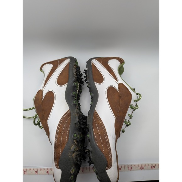 FootJoy Women's LoPro Golf Shoes US 8 M 97114 Soft Spike White Brown Lime Green - Picture 9 of 12